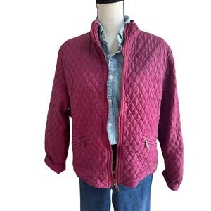 Barbour Women’s Quilted Lightweight Jacket Raspberry Size 14 UK 18